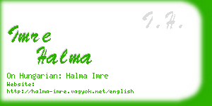 imre halma business card
